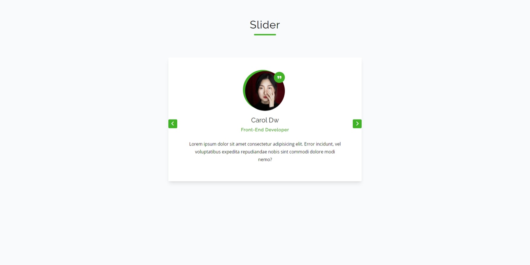 slider