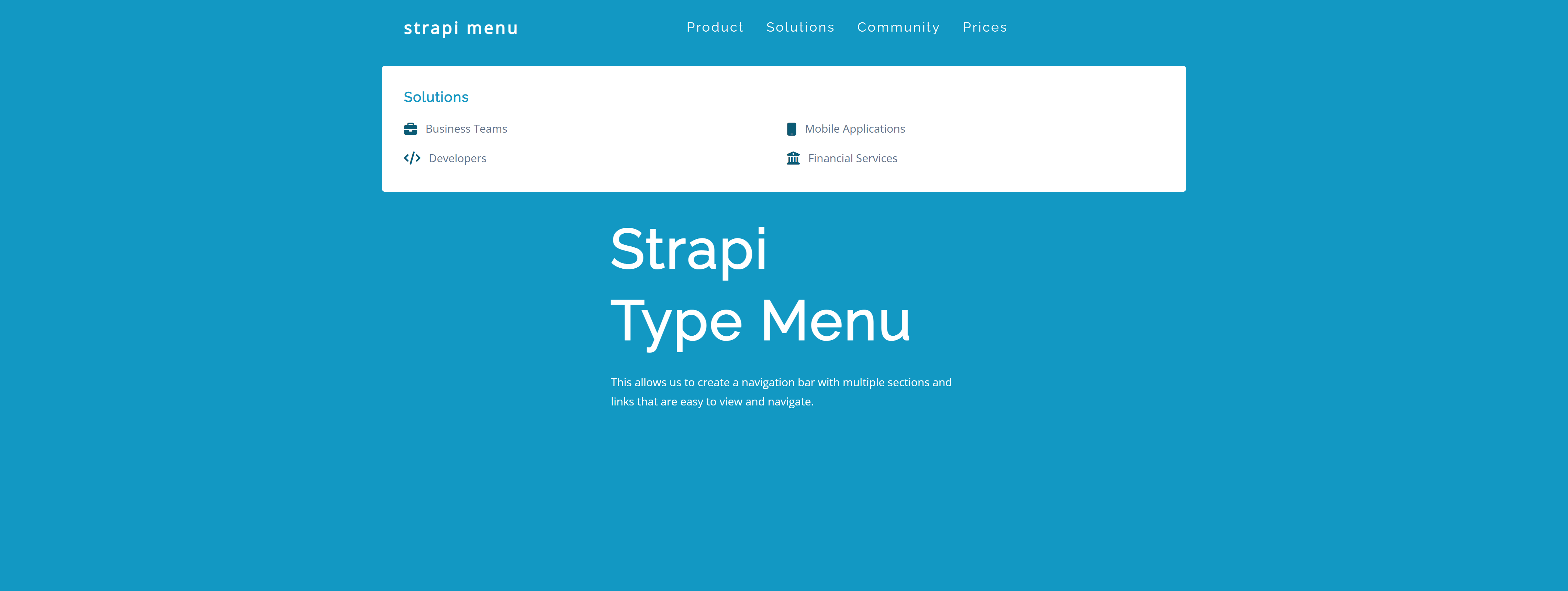 strapi menu