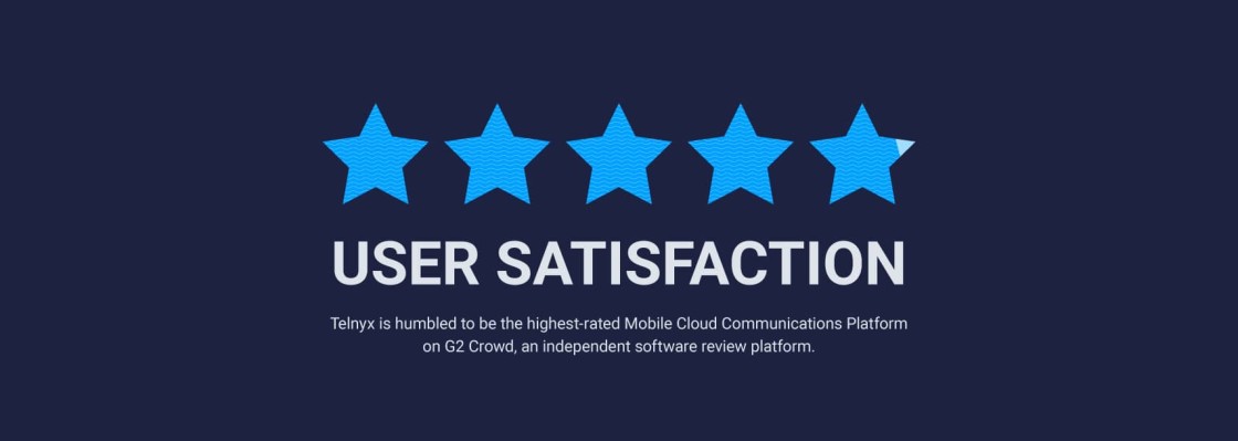 User satisfaction rating at G2
