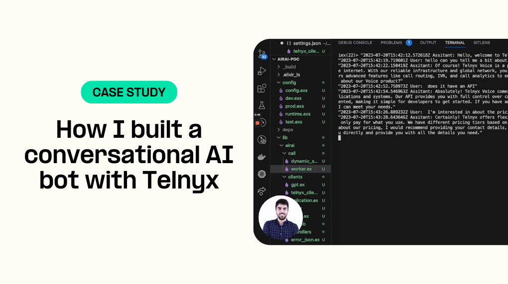 How Enzo Piacenza built a conversational AI bot with Telnyx and OpenAI