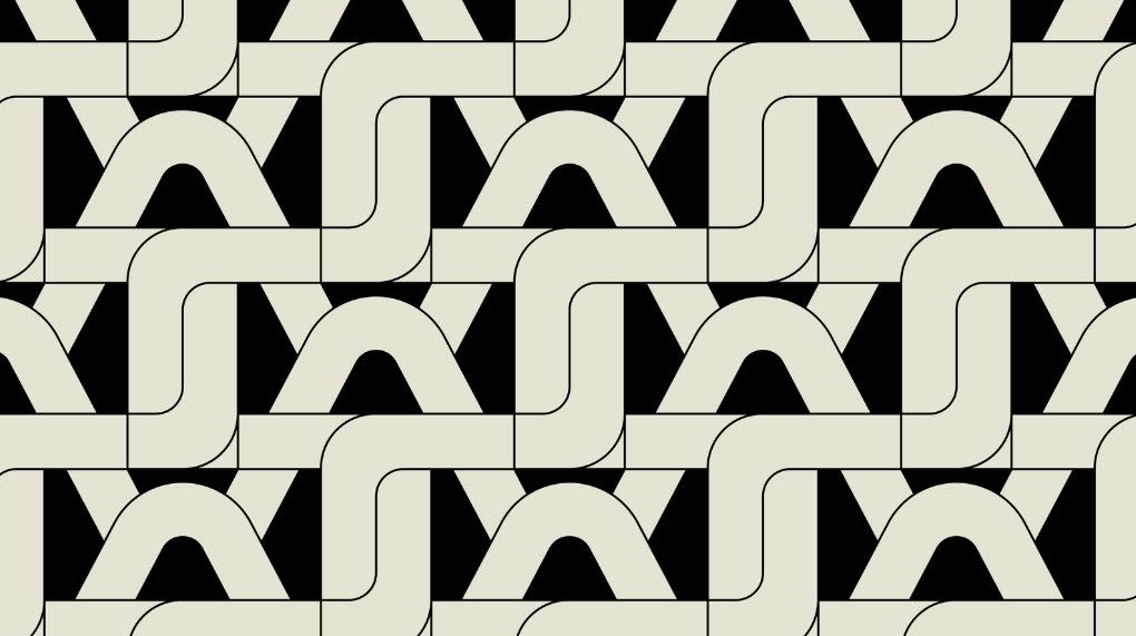 Overlapping tan Telnyx logos on a black background