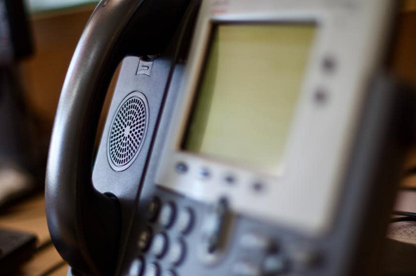 Image of older office phone