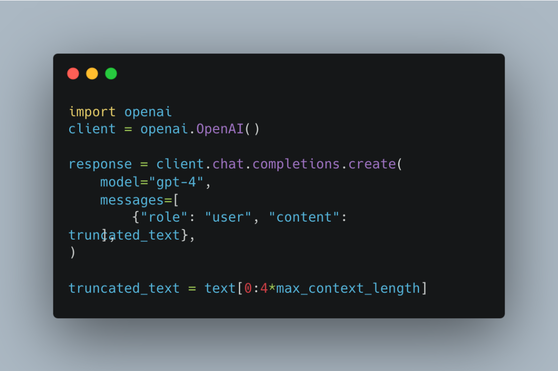 Context Truncation - Snippet 1.1