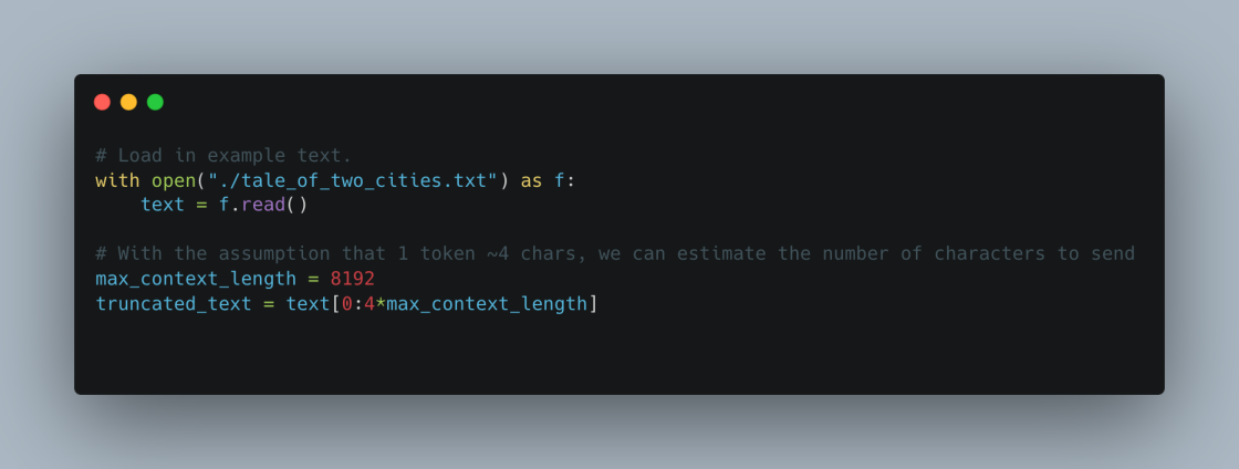 Context Truncation - Snippet 1