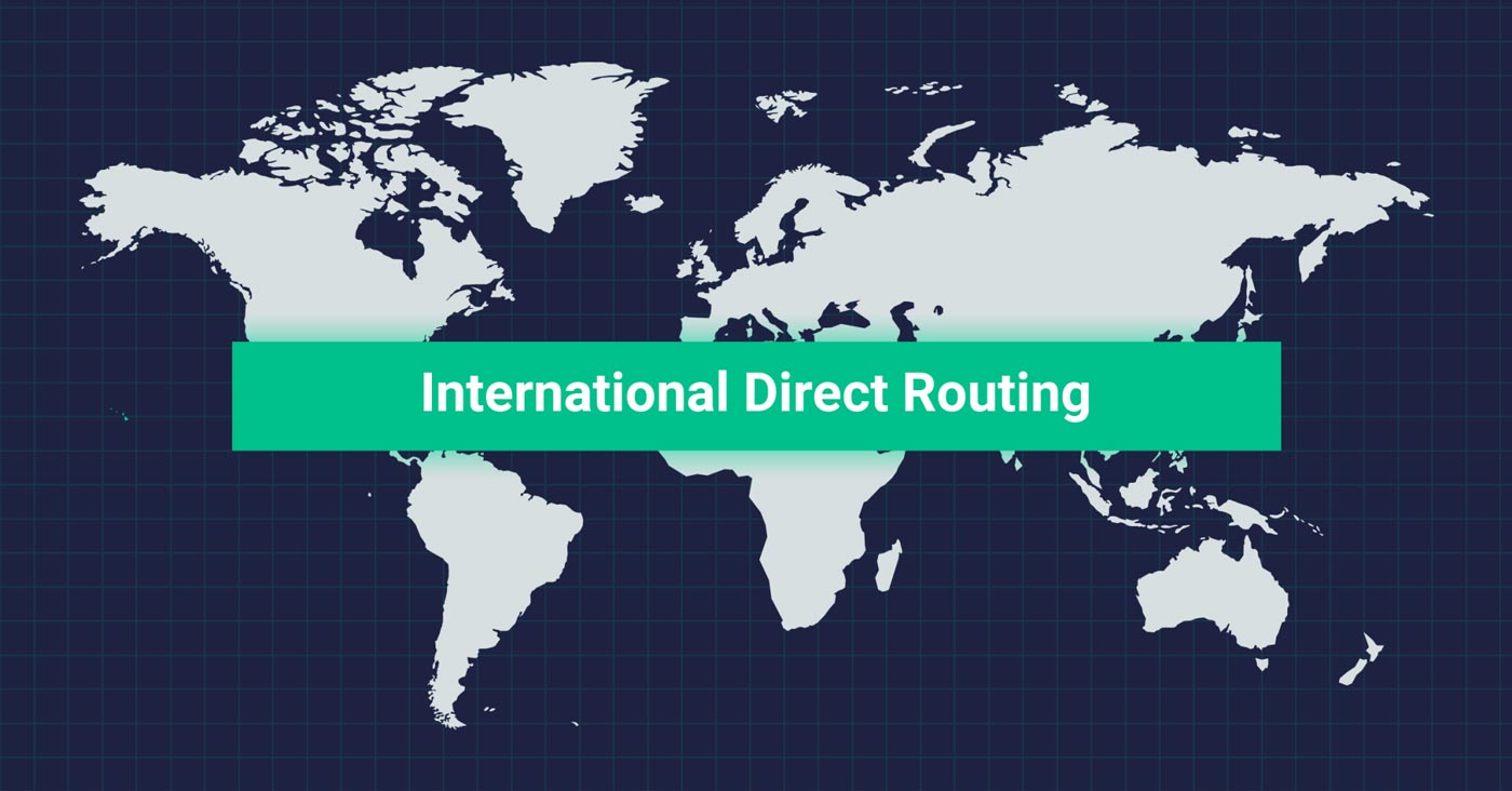 International direct routing banner graphic