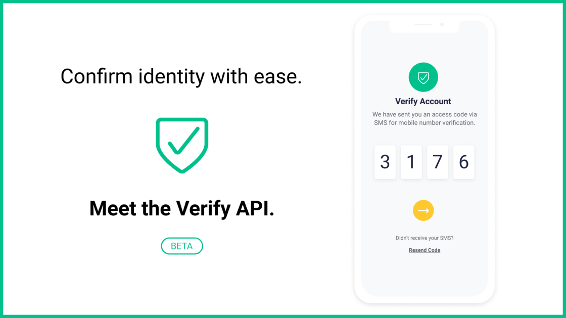 New Verify API beta launch