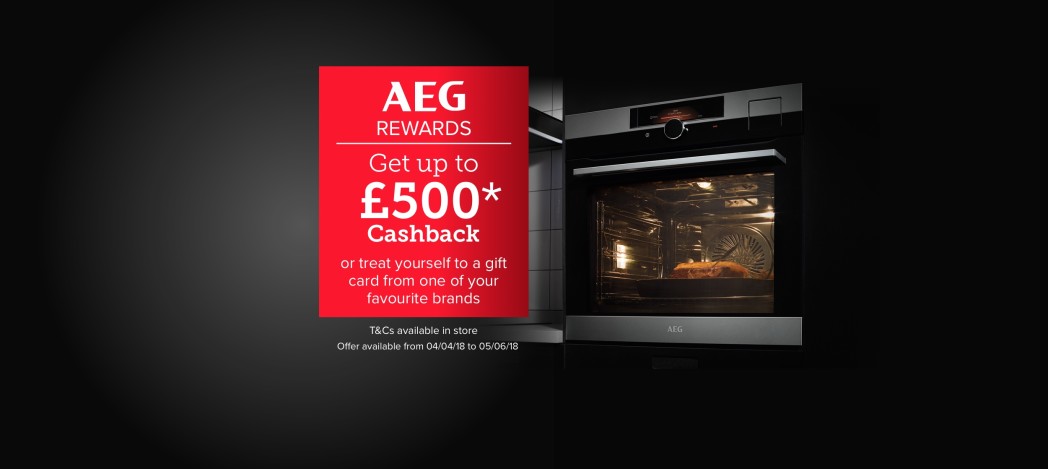 AEG Rewards - up to £500 Cashback