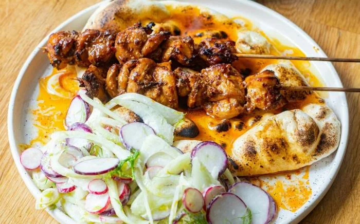 Recipe - Harissa Chicken Skewers & Zesty Yogurt Slaw