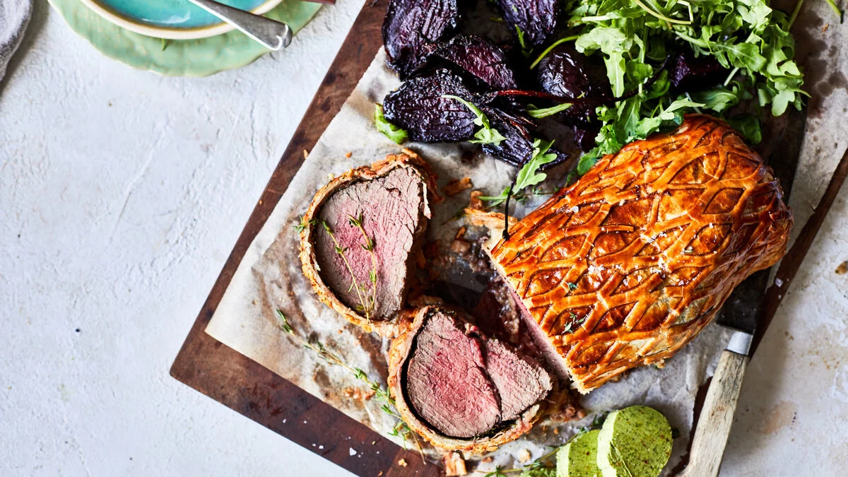 Recipe - Herby Beef Wellington with Chimichurri Butter