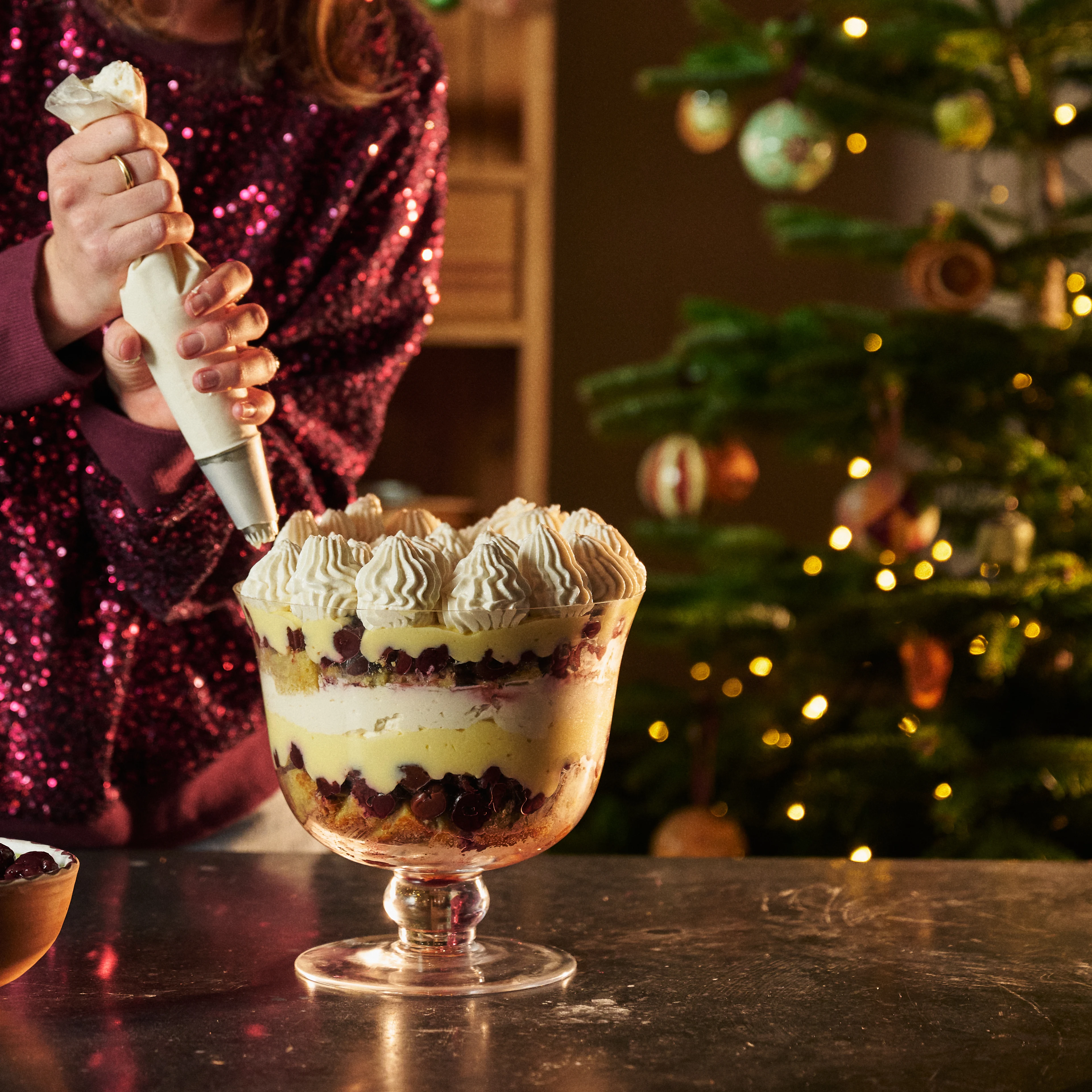 Recipe - Cherry And Almond Festive Trifle