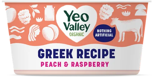 Greek Recipe Peach & Raspberry  in 150g size