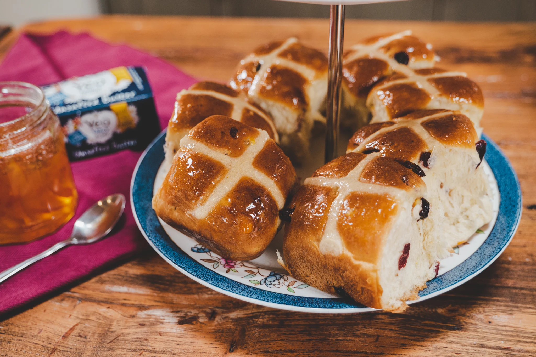 Recipe - Orange and Cranberry Hot Cross Buns