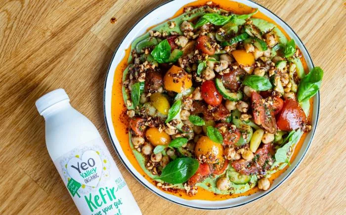 Recipe - Tomato & Chickpea Salad On Green Kefir Dressing