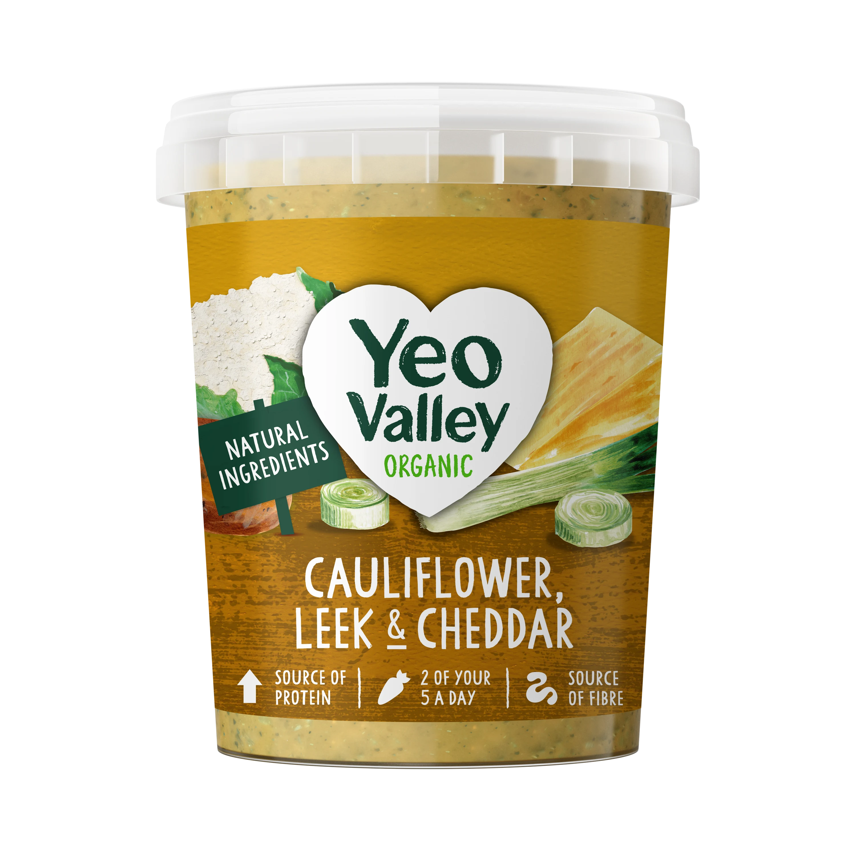 Cauliflower, Leek and Cheddar Soup in 400g size
