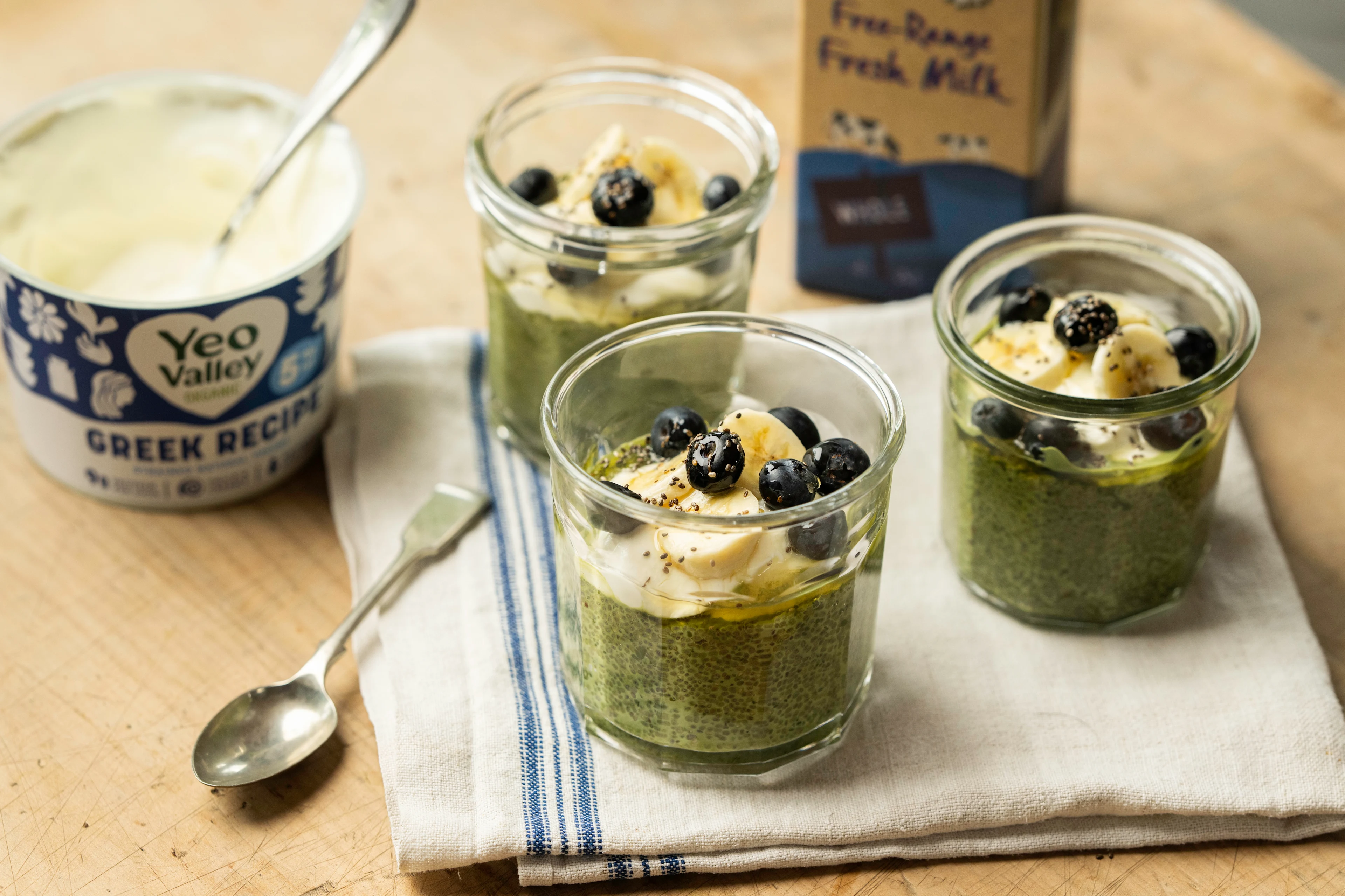Matcha Chia Puddings