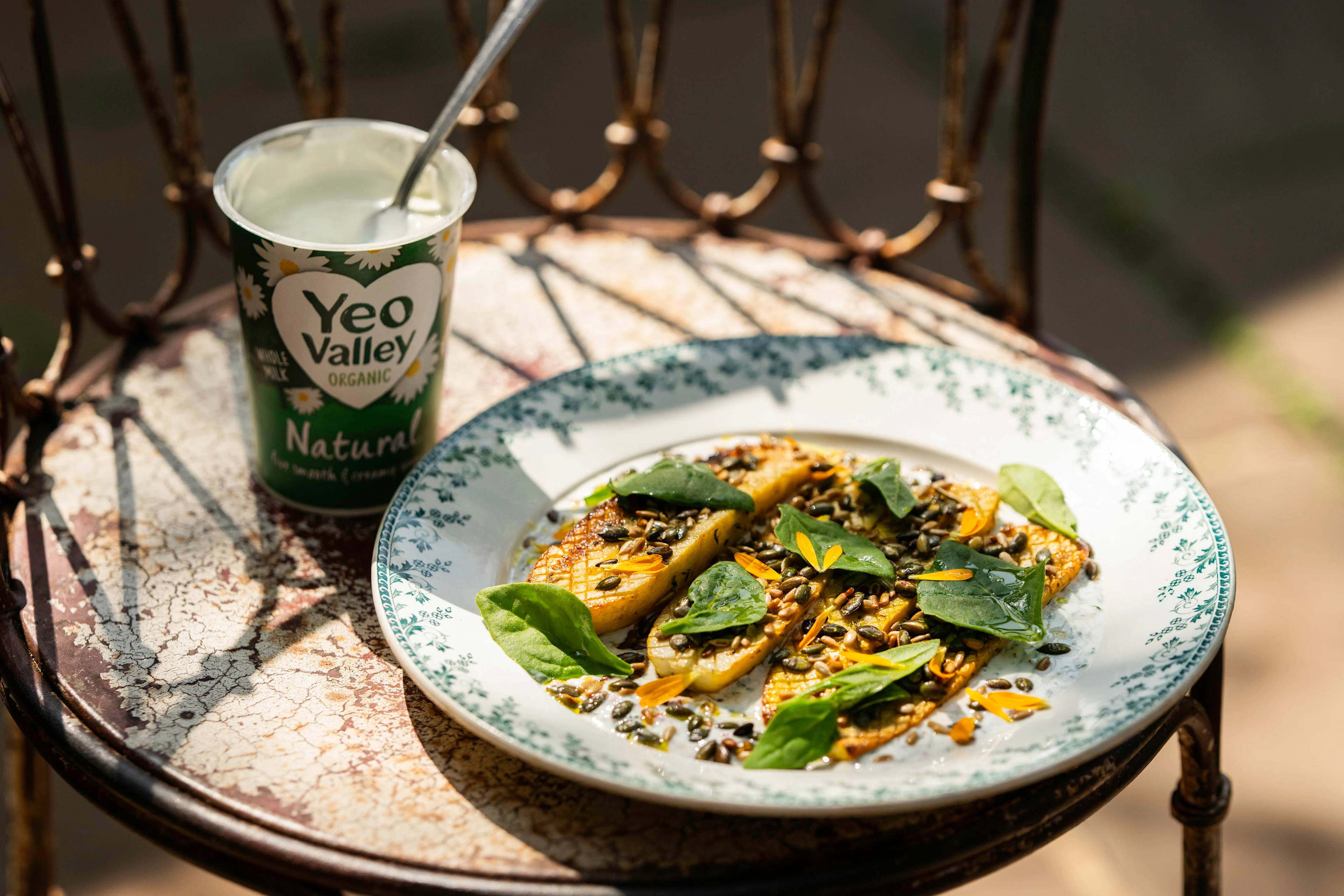 Roast Courgette with Herby Yogurt Dressing