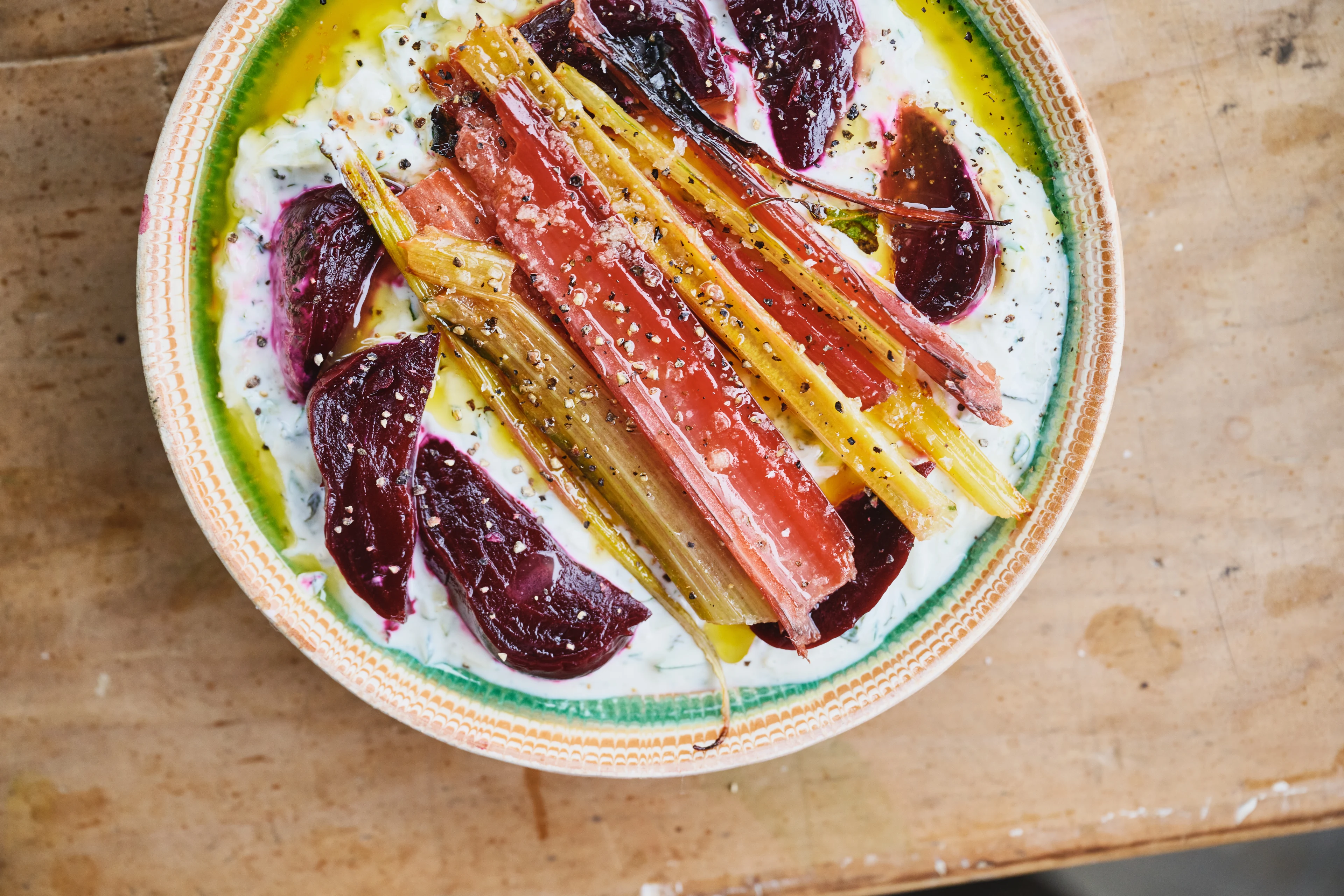 Recipe - No Waste Chard Stalks with Courgette Kefir Tzatziki