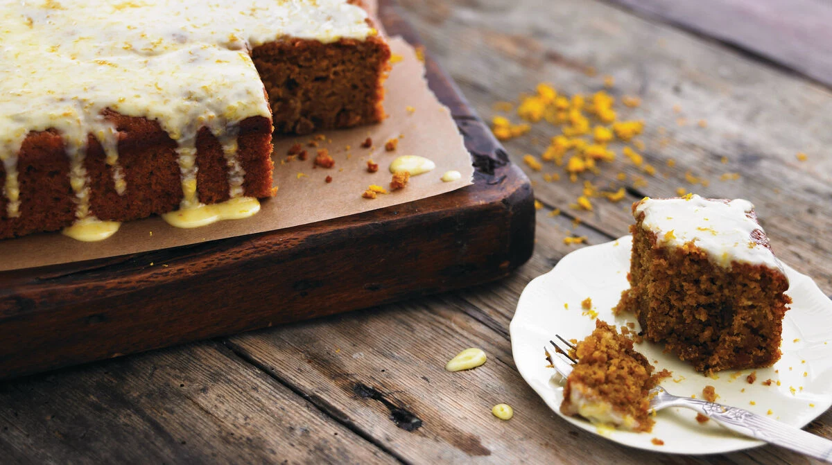 Carrot Cake with Yogurt Drizzle