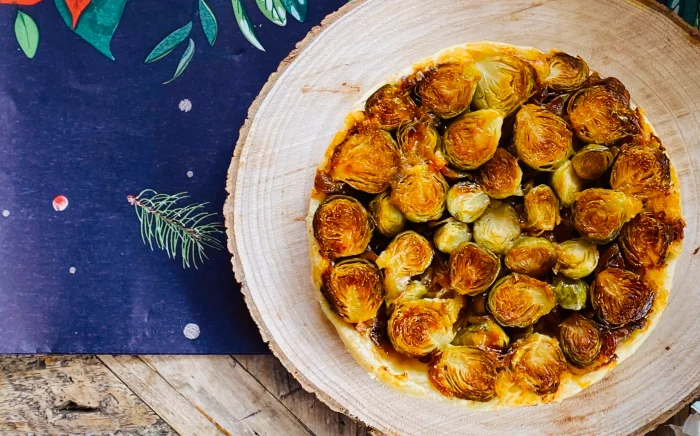 recipe-photo-Brussels Sprout Tart Tatin