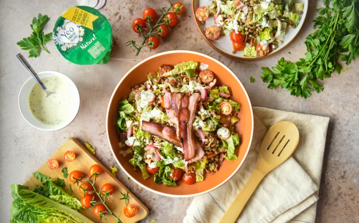 Recipe - BLT Lentil Salad with Yogurt Dressing