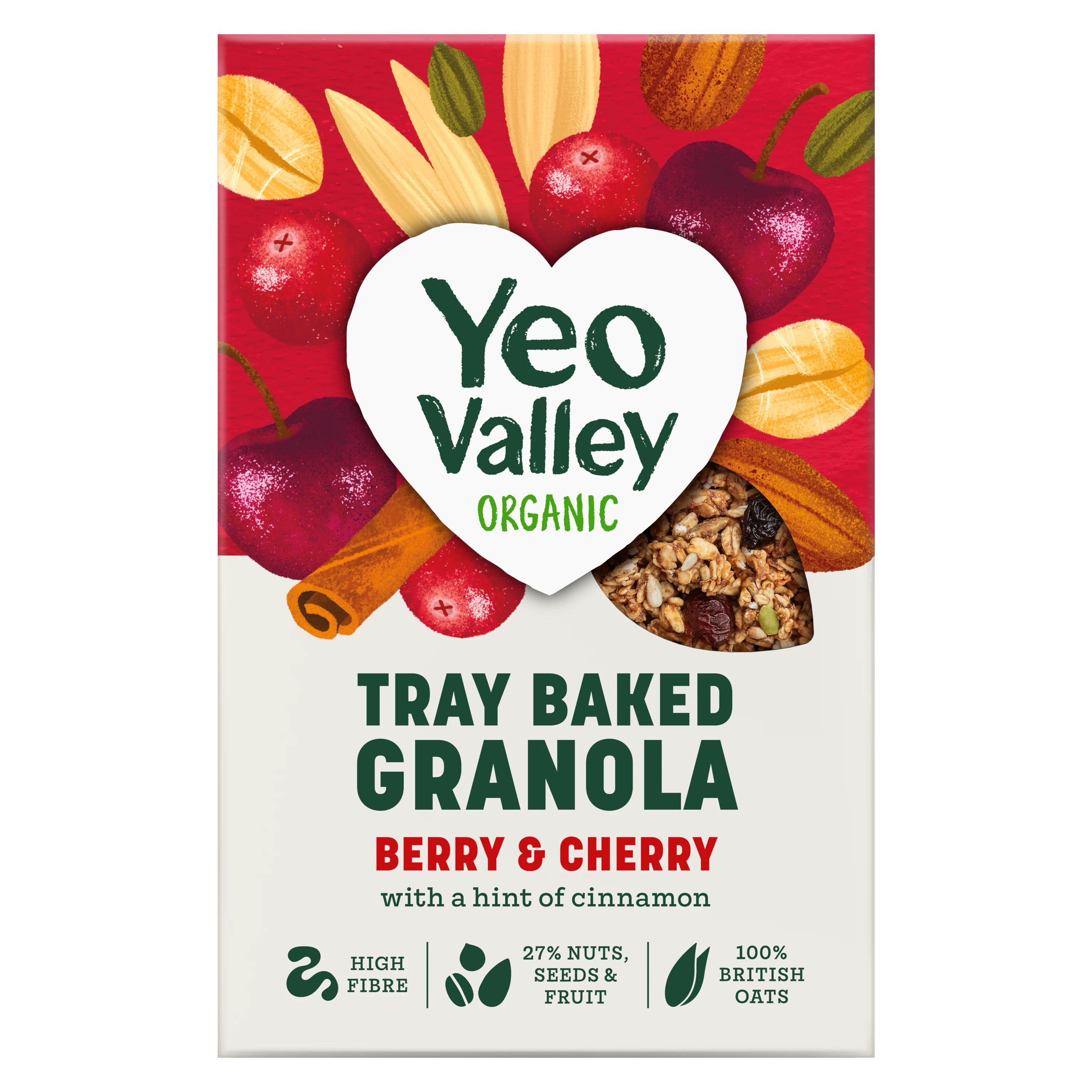 Berry & Cherry Tray Baked Granola in 360g size
