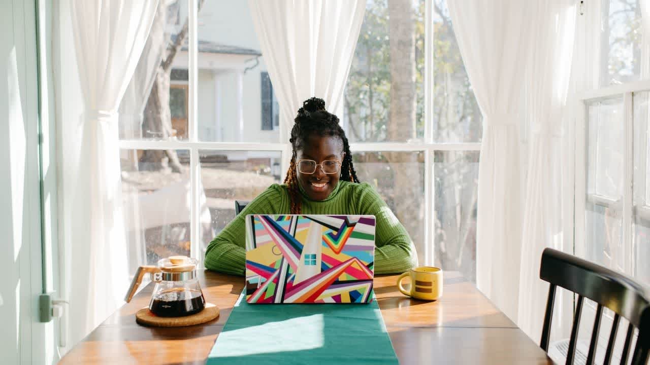 Woman with laptop