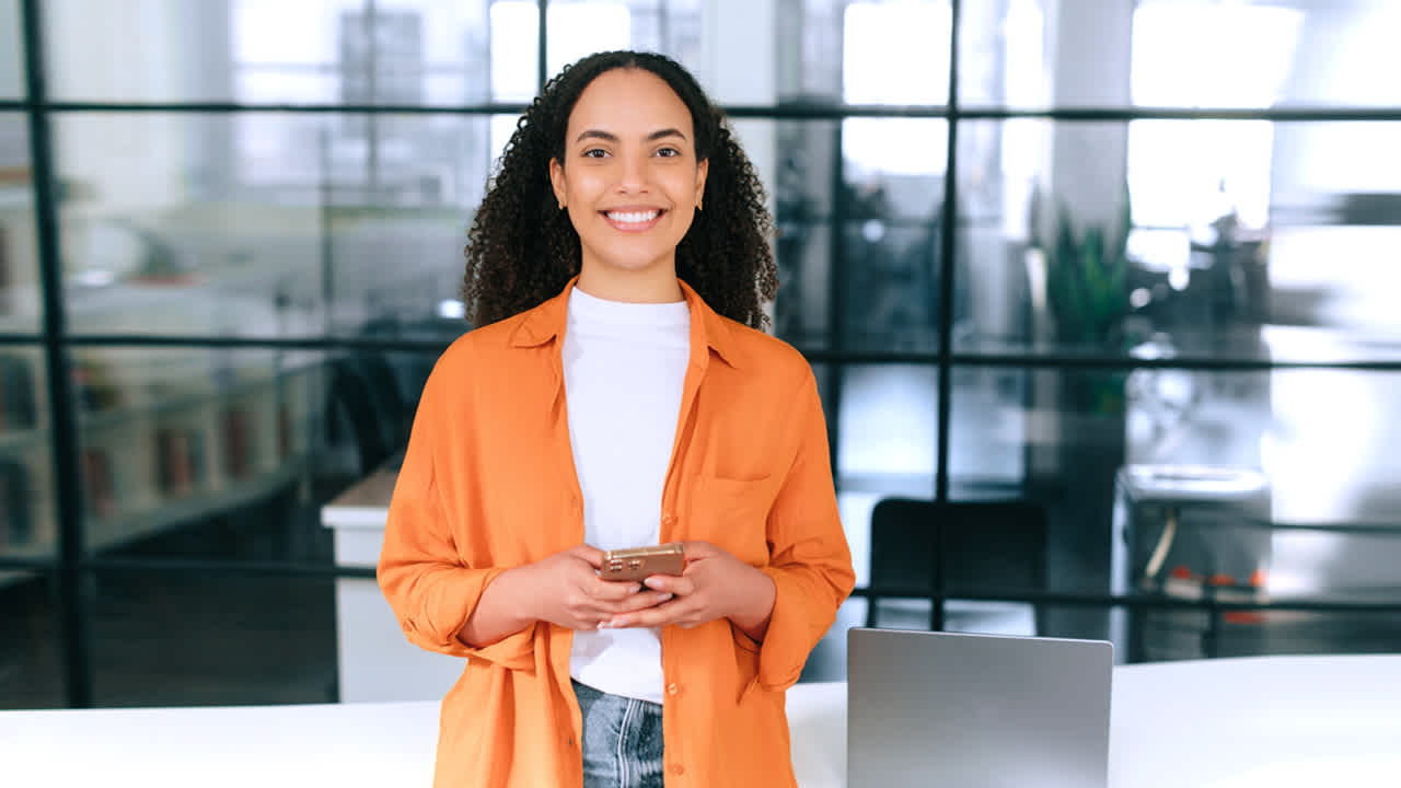 Image of employee working in office