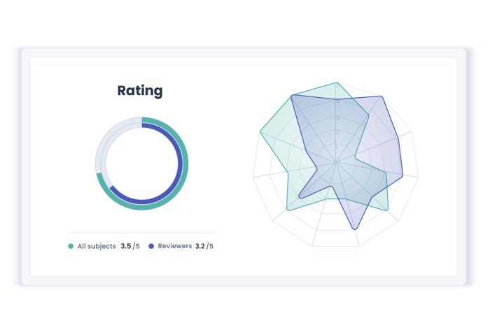Screen shot of the Eletive 360° feedback tool