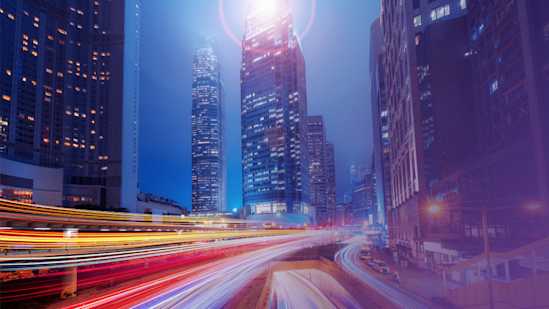 Image of traffic lights in urban city