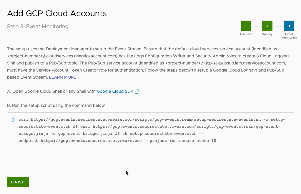 Add GCP Cloud Accounts 3