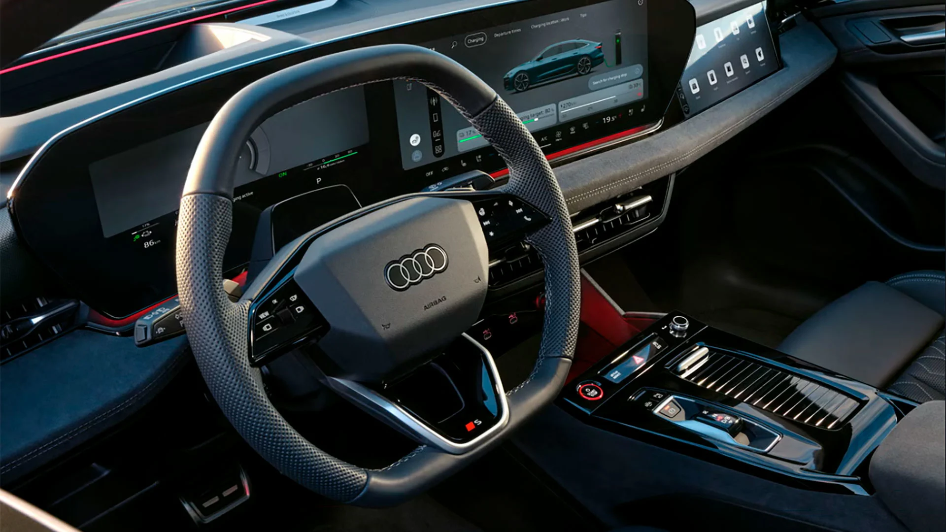 Audi S6 e-tron Avant ohjaamo.