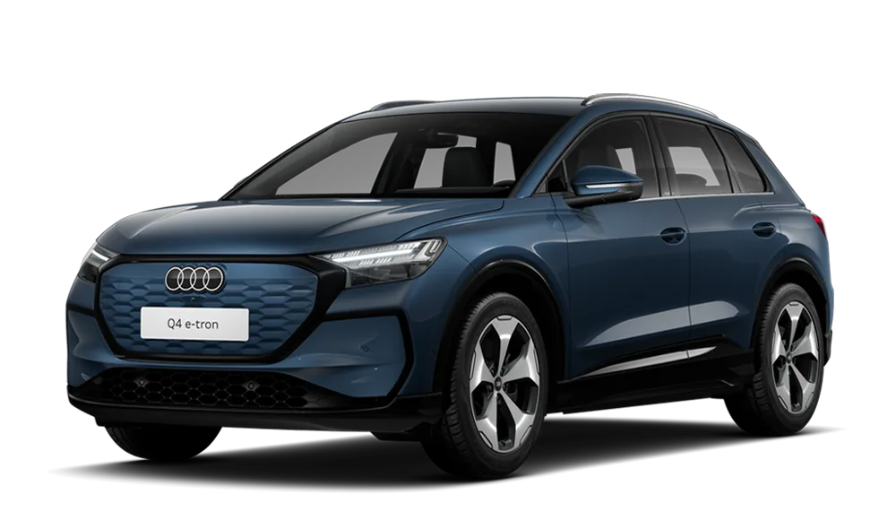 Sininen Audi Q4 e-tron 