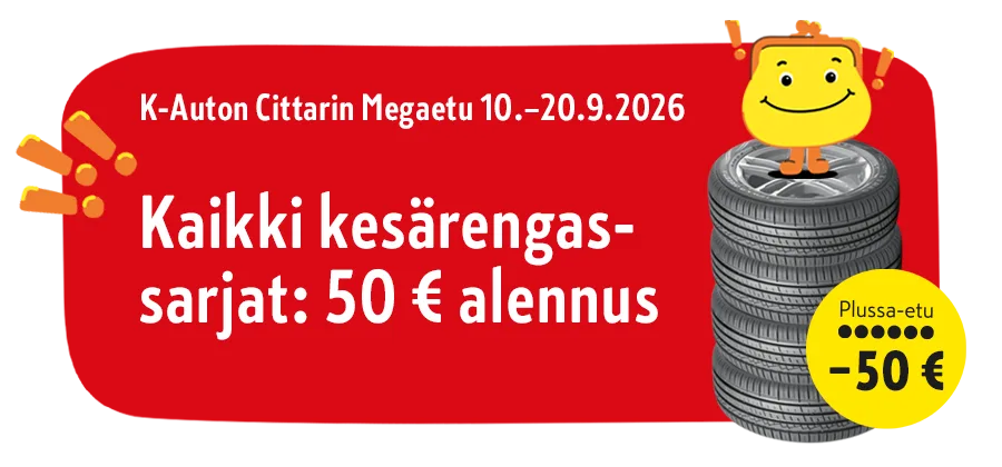 K-auton megaetu renkaat