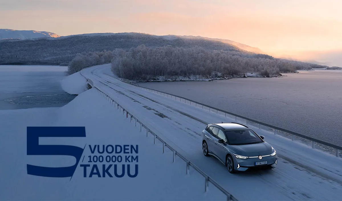 On the road mallisto - auto talvisella sillalla