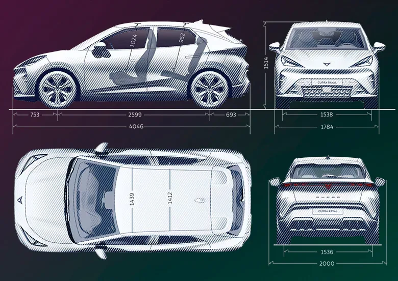 CUPRA Raval auton mitat