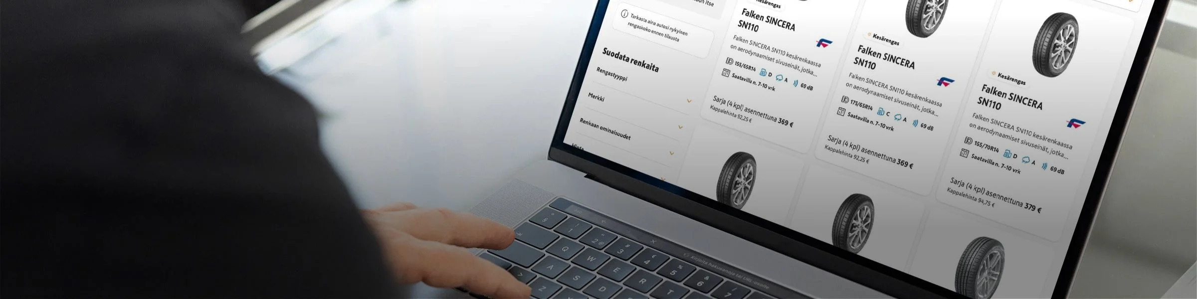 Osta auton renkaat  – saat renkaiden asennuksen oston yhteydessä ilmaiseksi 
