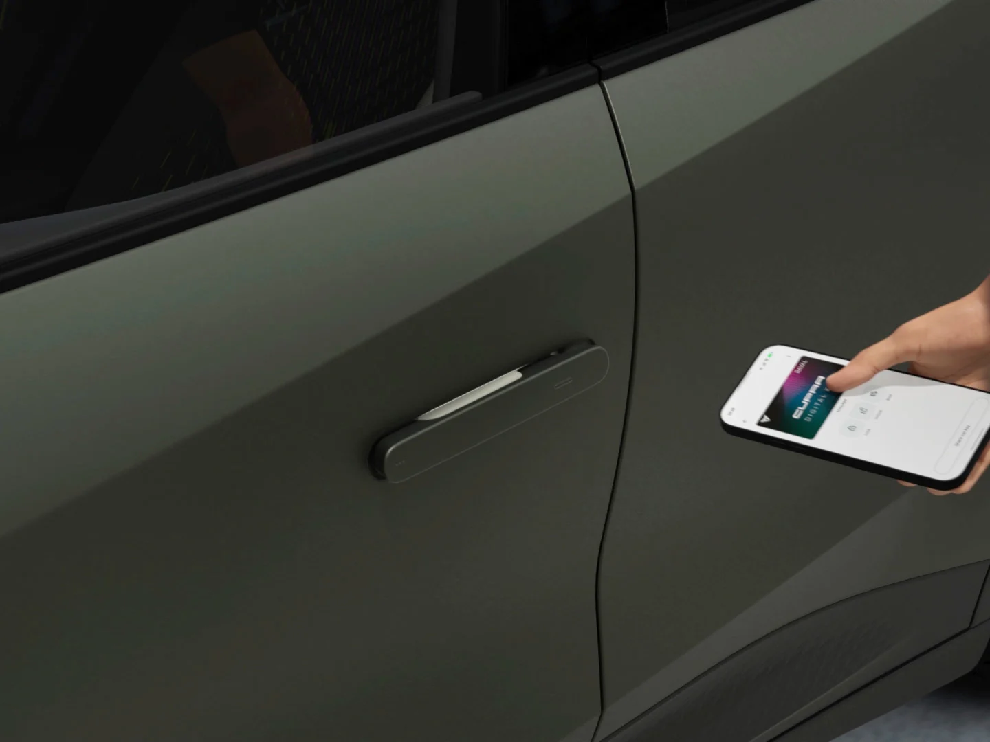 CUPRA Raval auton oven avaaminen digitaalisella avaimella