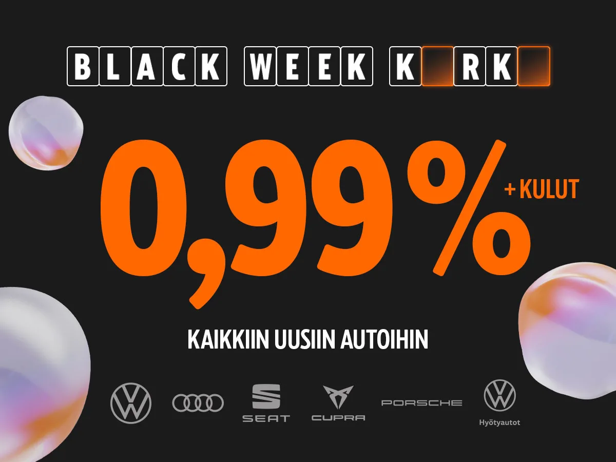 K-Auto Black Week 2025 korko 0,99 % + kulut