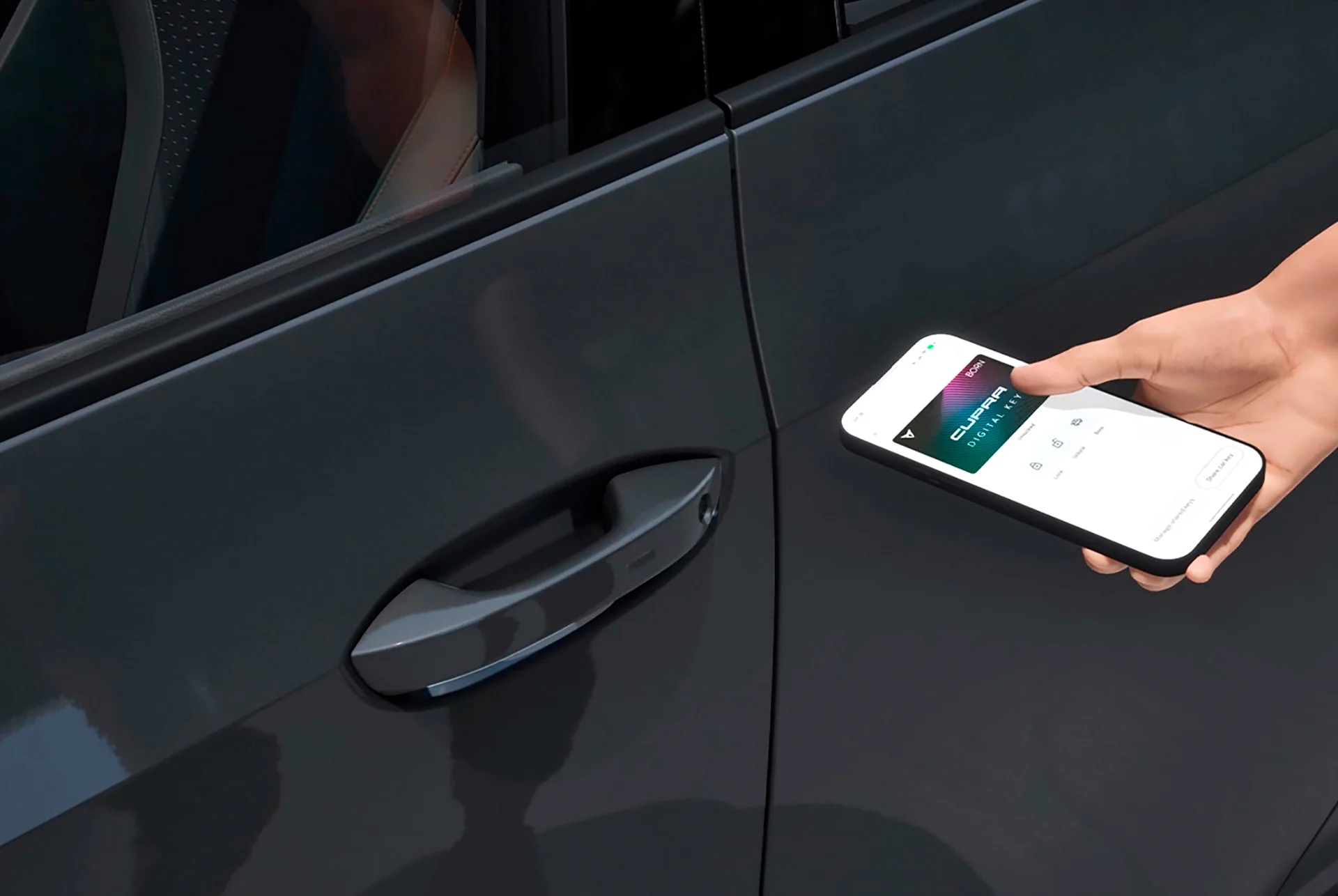 CUPRA Born digitaalinen autonavain.