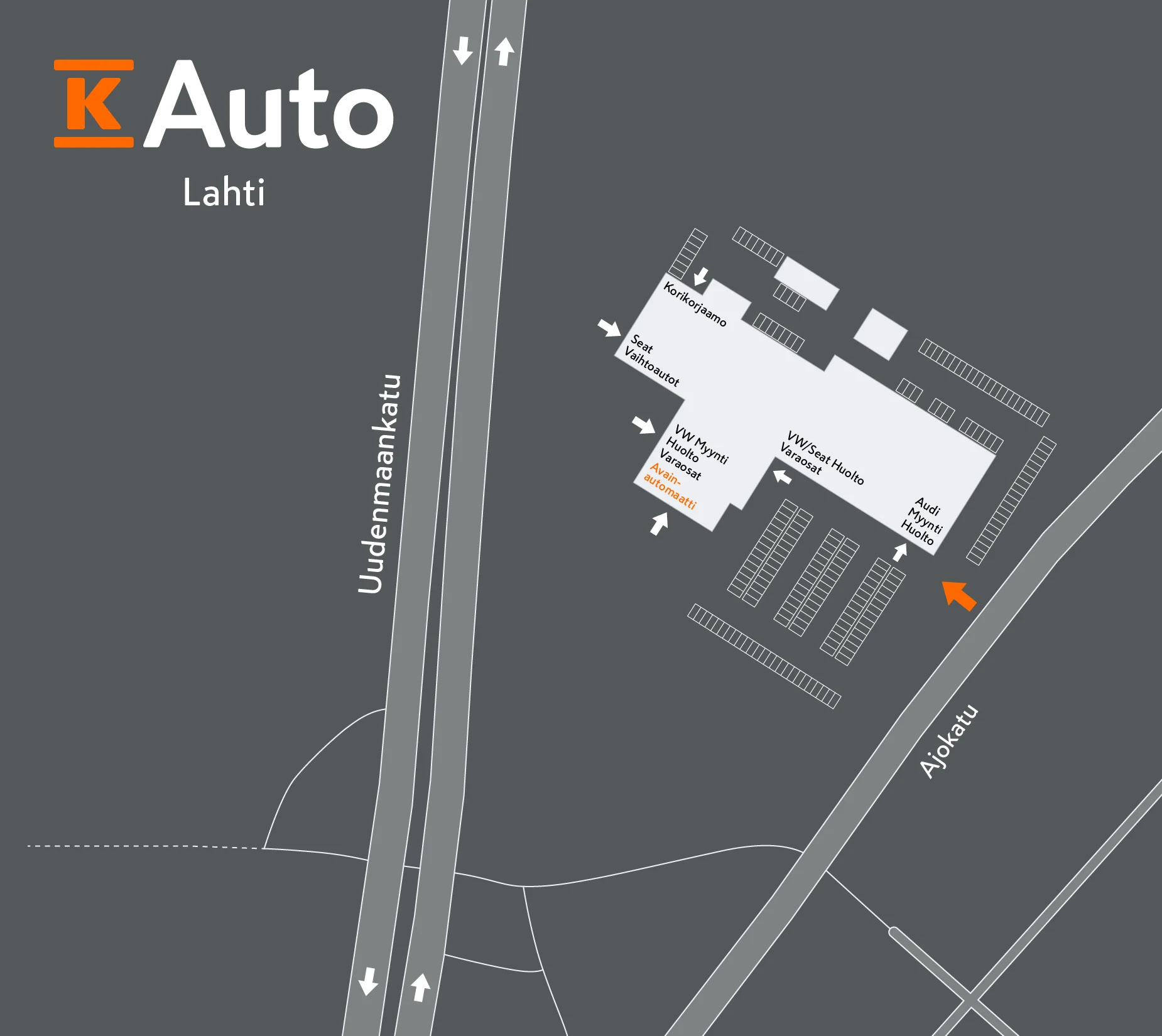 K-Auto Lahti - Avainautomaatti kartta