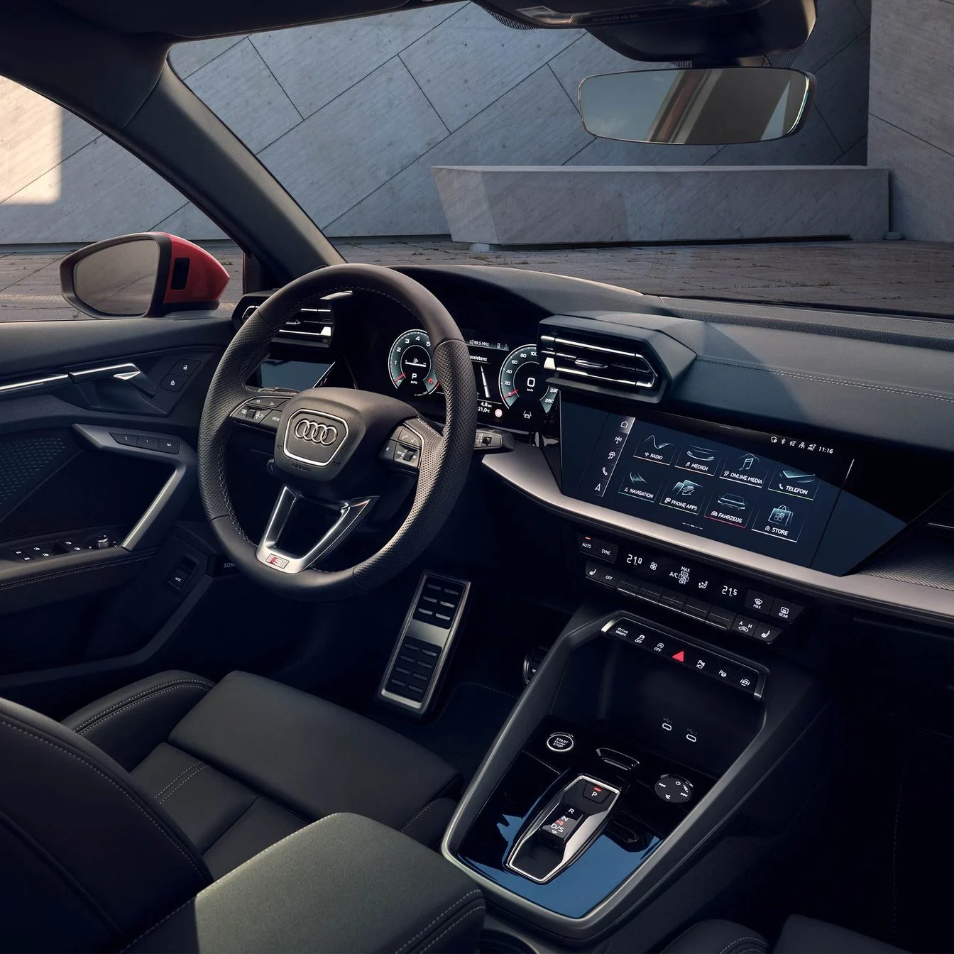 Uusi Audi A3 sedan ohjaamo
