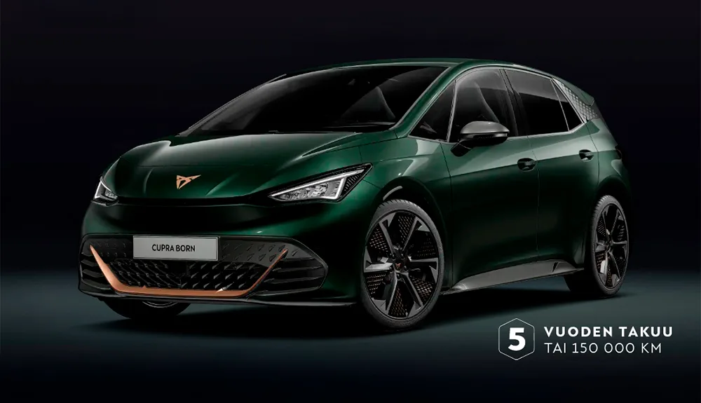 CUPRA Born tummalla taustalla
