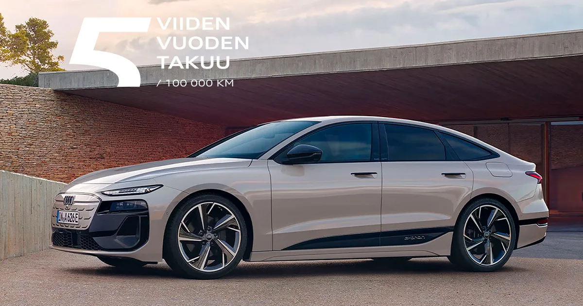 Audi A6 e-tron Sportback pihalla.