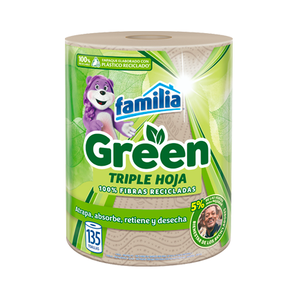 Toallas de manos desechables Familia Green x100 und: 70284 Cuidate en  familia