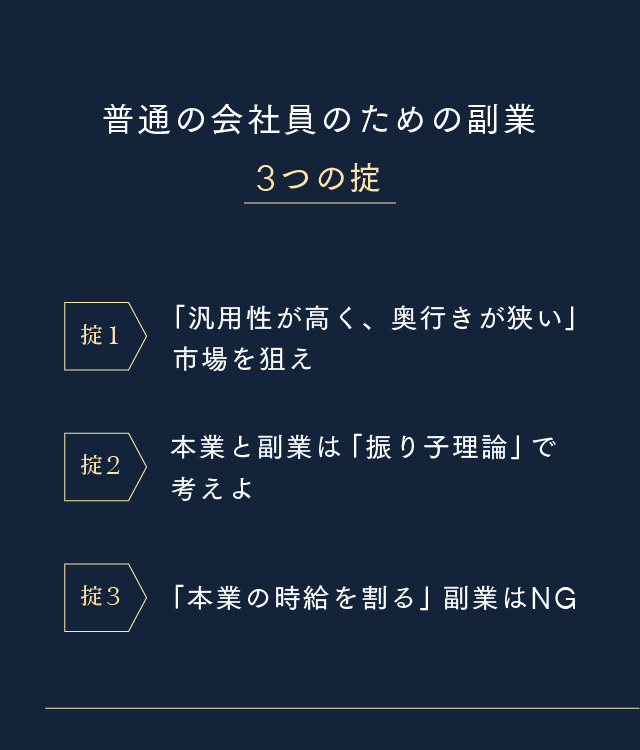 保存版】普通の会社員が、副業で「本業の2倍稼ぐ」3つの掟 | JobPicks