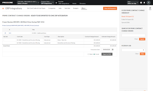 Expedite Change Orders CMic