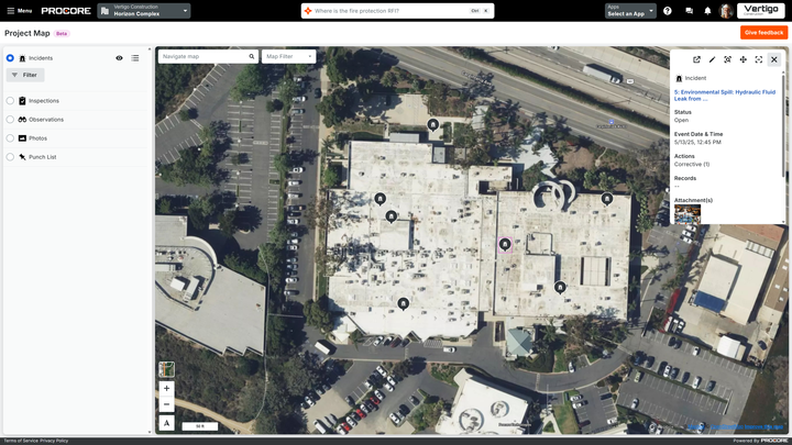 Project Maps Incidents