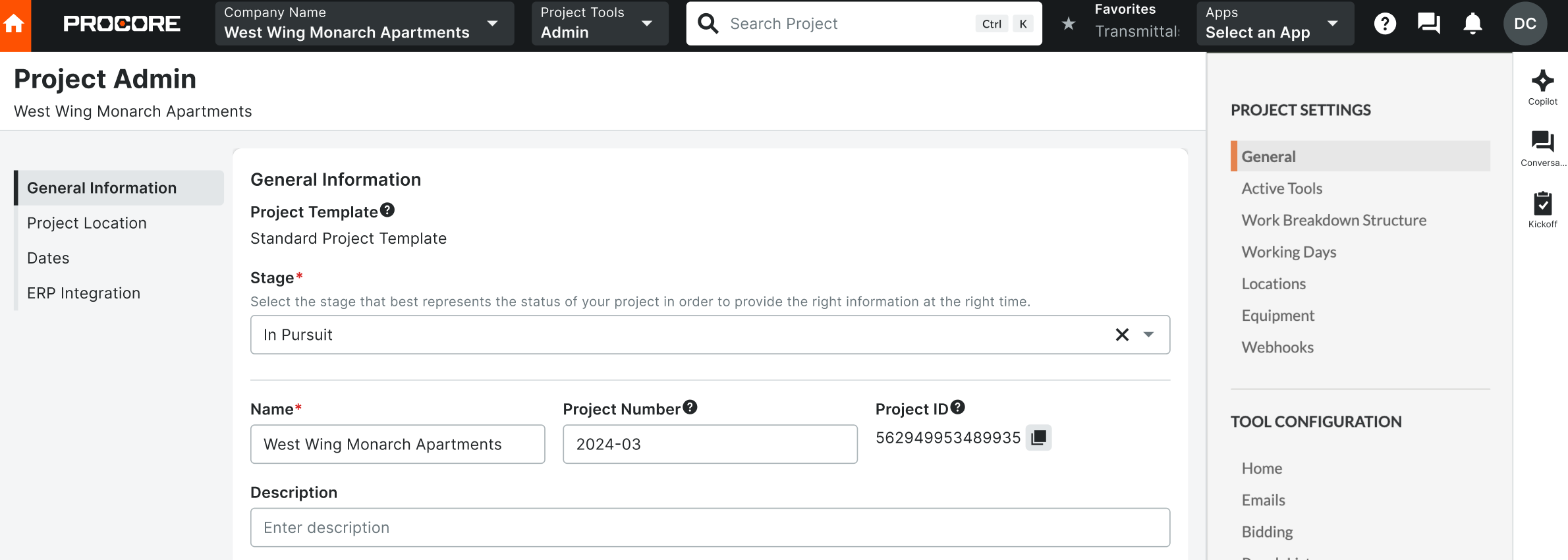 Streamlined Project Creation Experience