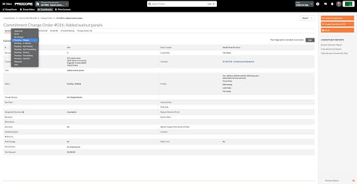 Pending Billable Change Orders