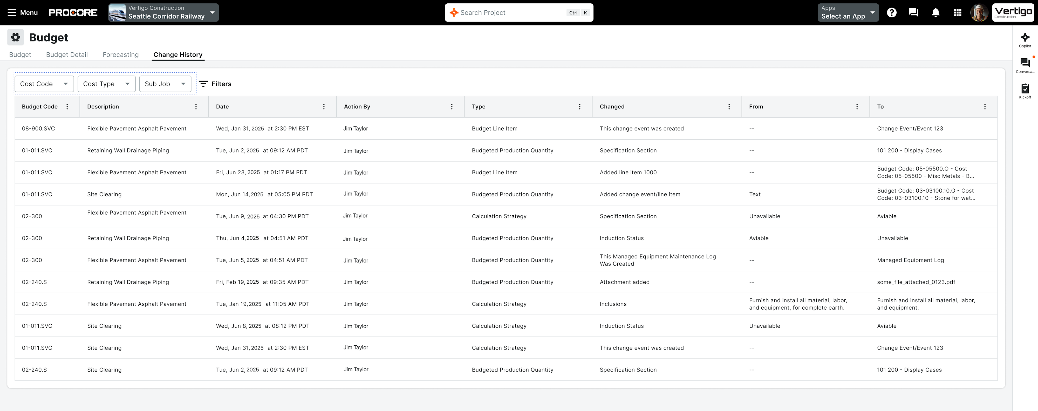 modernized budget change page